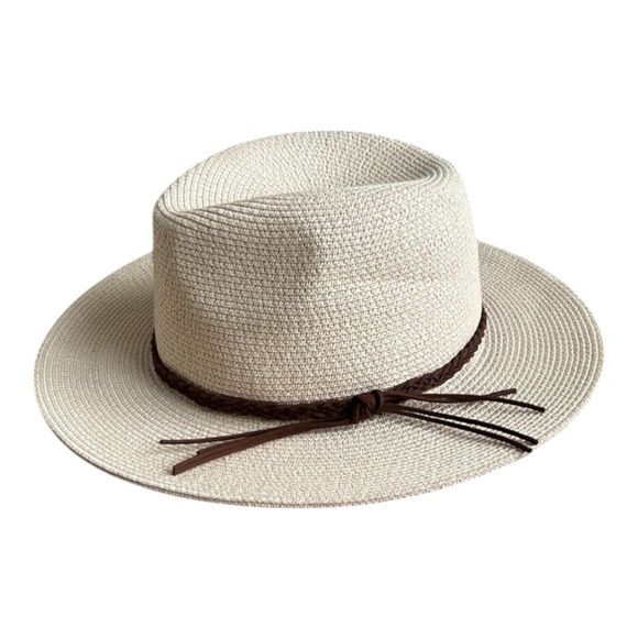 Furtalk Fedora Foldable Packable Straw Beach Sun Hat Women Size L - Picture 1 of 13